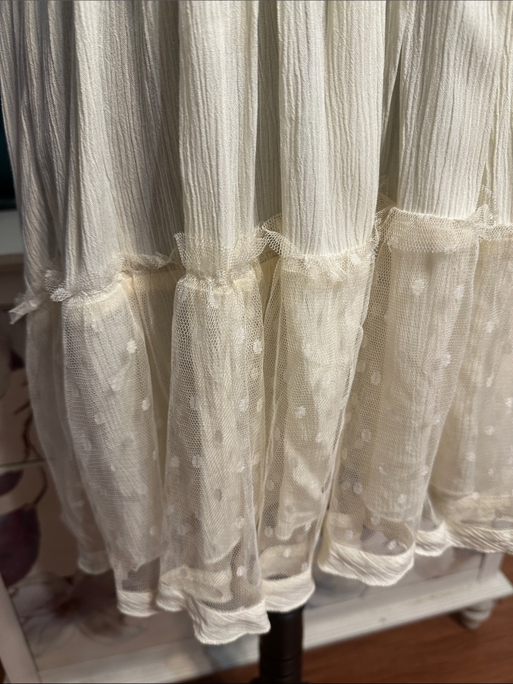 Lacy Cream Halter Babydoll Dress - Unbranded - Picture 3 of 7